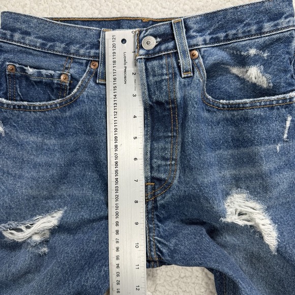 Levi's 501 Jeans Women's 27x30 Distressed Straight Y2K Grunge - Picture 9 of 10